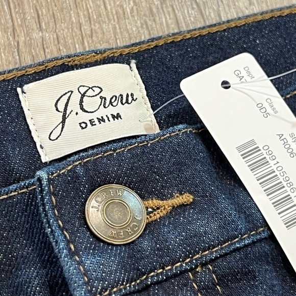NWT Size 27 J. Crew 10” Vintage Straight Dark Wash Boiler Blue Jeans Denim - Picture 6 of 9
